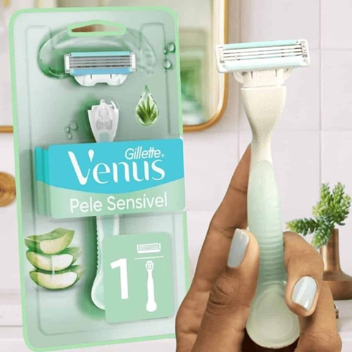 Gillette Venus Pele Sensível Aparelho de Depilar com Aloe Vera, 1 Unidade