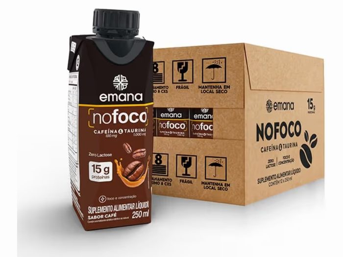 Emana Bebida Proteica NOFOCO 15g Sabor Café - 12 Unidades de 250ml