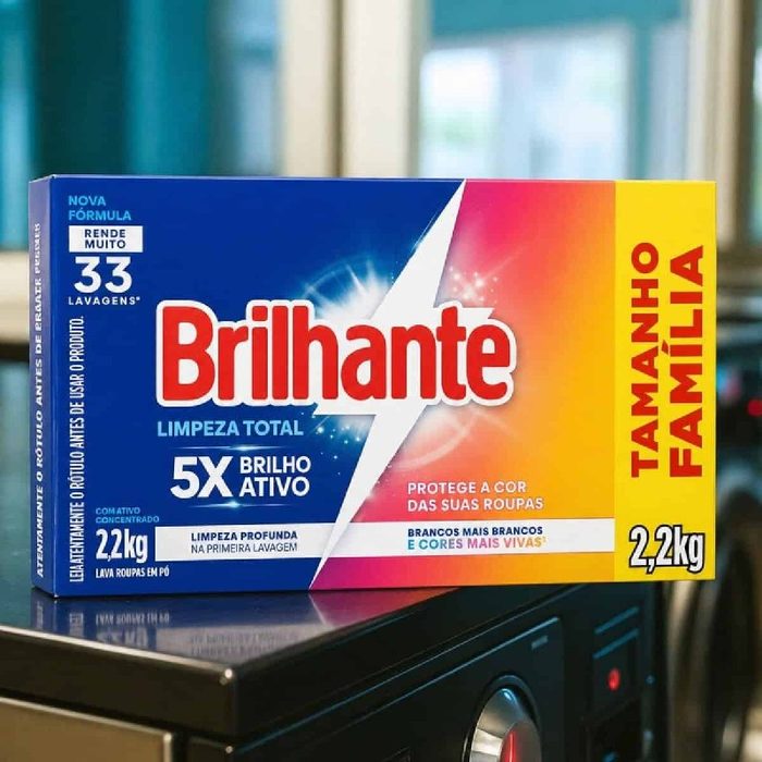 Brilhante Limpeza Total - Sabão Em Pó 2 2Kg