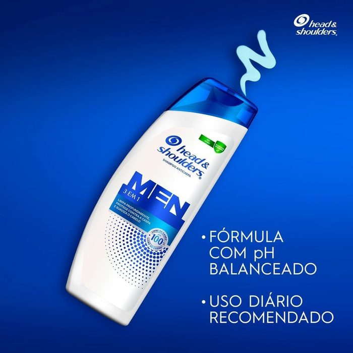 Head & Shoulders Shampoo Anticaspa Men 3 em 1, 400 ml