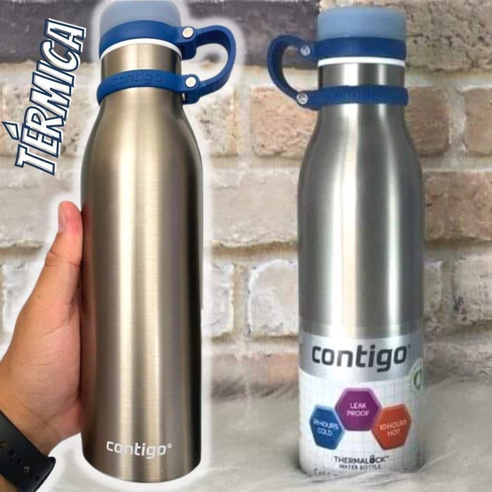 Garrafa Térmica Inox Parede Dupla Matterhorn 591ml Azul Mônaco Contigo