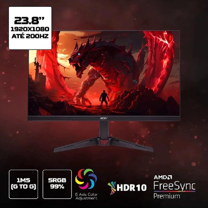 Monitor Acer Nitro 23.8" Full HD IPS 200Hz 2ms