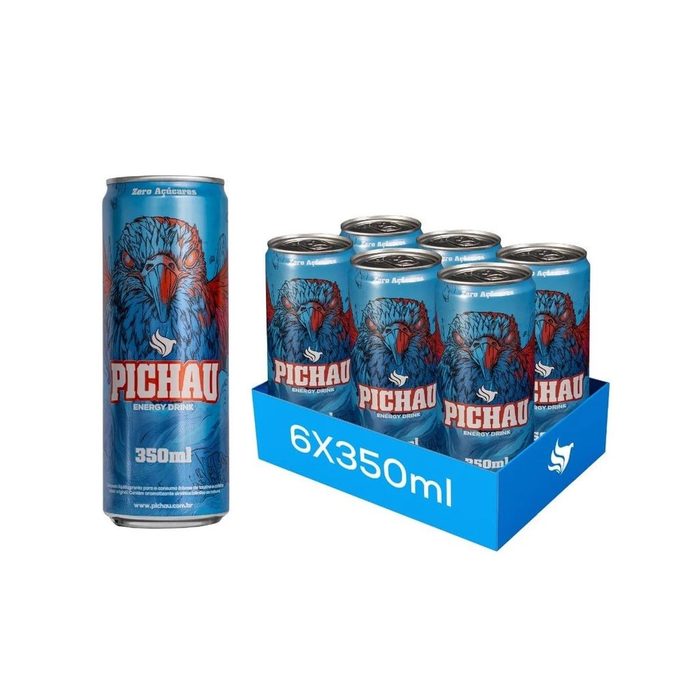 Pack Energético Pichau Tropical, 350ml, Com Acucar, Com 6 unidades