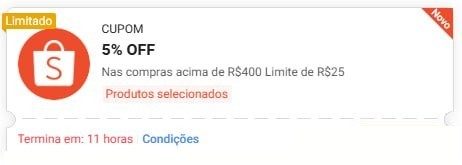 ☑️ Cupom Shopee - Produtos selecionados!!!