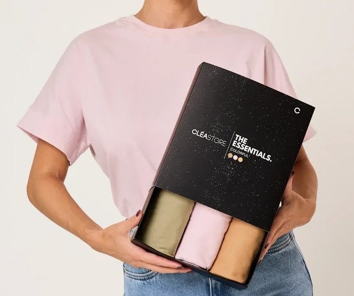 Kit 3 T-shirts Oversized Colorful Algodão Cléa Store