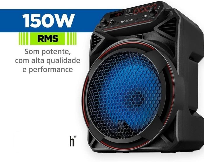 caixa amplificada mondial cm-150 150w rms bivolt