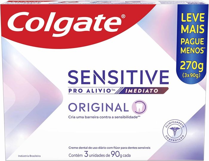 creme dental colgate sensitive pro alívio imediato 3x90g
