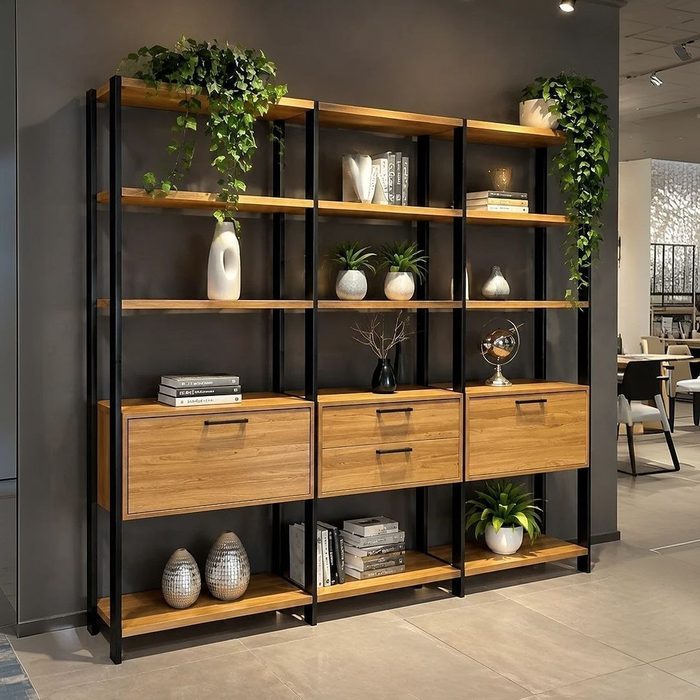 estante texas multimóveis mp6060 2 portas 2 gavetas 219cm