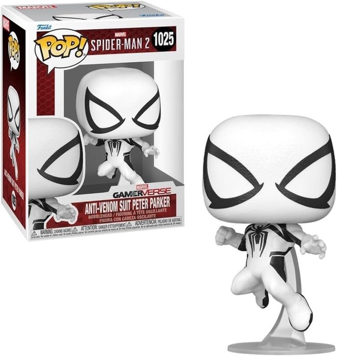 boneco colecionável funko pop peter parker traje anti-venom marvel