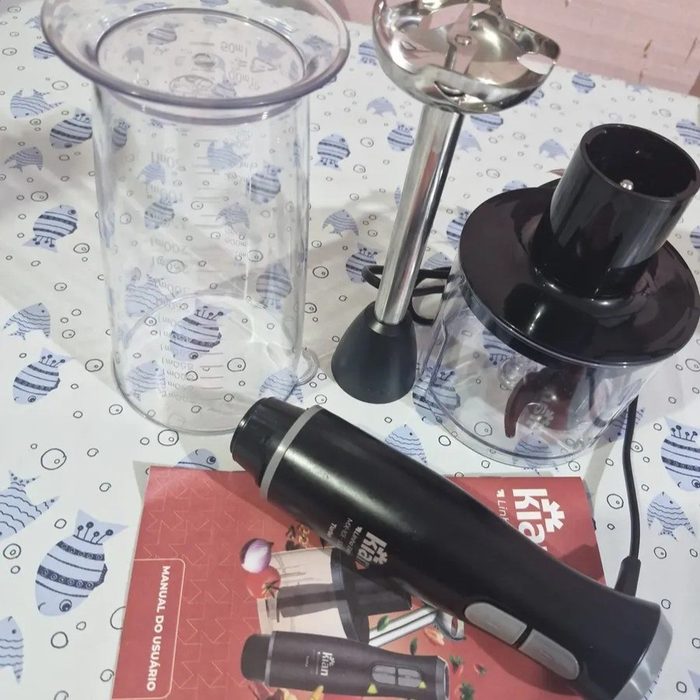 mixer 2 em 1 turbo 500w 2 velocidades preto