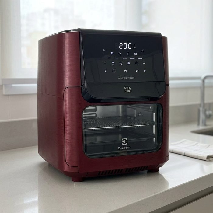 Fritadeira Air Fryer Oven Electrolux por Rita Lobo 12L Digital Vermelha Escura Experience 1700W EAF86