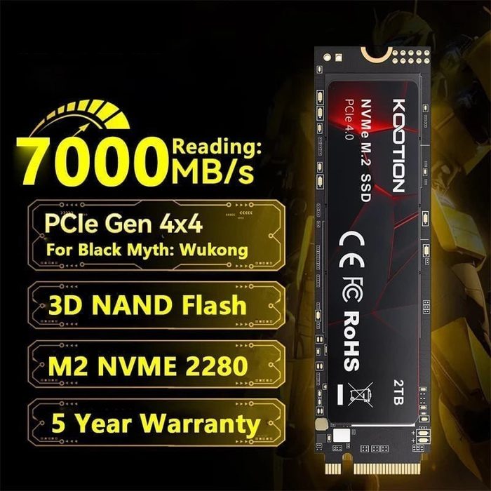 Ssd 1Tb Nvme Kootion M2 7000Mb/S Pcie 4.0X4