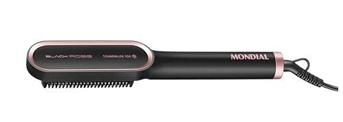 Mondial Escova Alisadora Black Rose, Preto/Rose, Bivolt - Ea-07