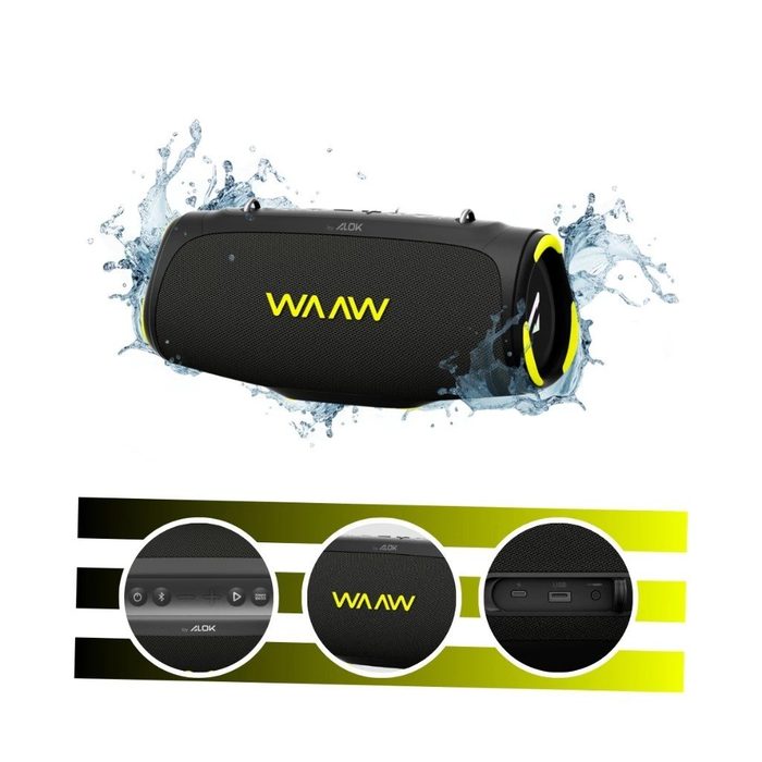 Caixa de Som Bluetooth Boom 110 40W Rms Ipx7 Waaw by Alok
