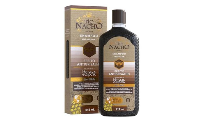 Condicionador Tio Nacho Antiqueda Antigrisalho com Henna Egípcia e Geleia Real para Cabelos Grisalhos e Fracos, 415 ml