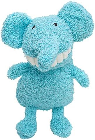 Jambo Pet, Brinquedo Mordedor Pelúcia Dentinho Elefante, Cor Azul, Emite Som, Tamanho Único, Para Cães, Material Algodão E Poliéster, Macio,
