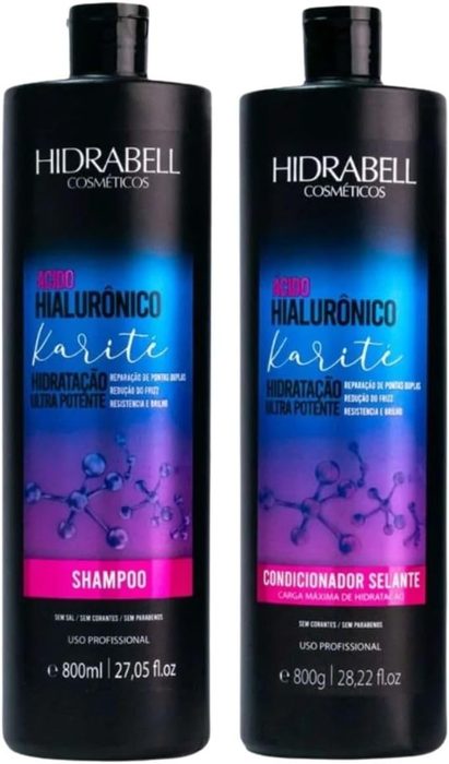 Kit Ácido Hialurônico Karité Hidratação Ultra Potente Hidrabell