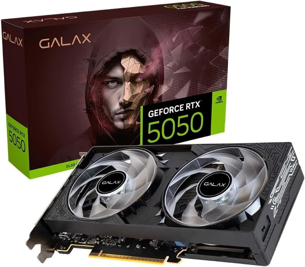 placa de vídeo nvidia rtx 5050 8gb black gf 1-click oc