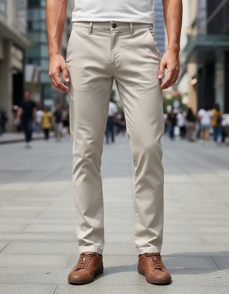 roupas calça sarja masculina alfaiataria bolso faca tradicional