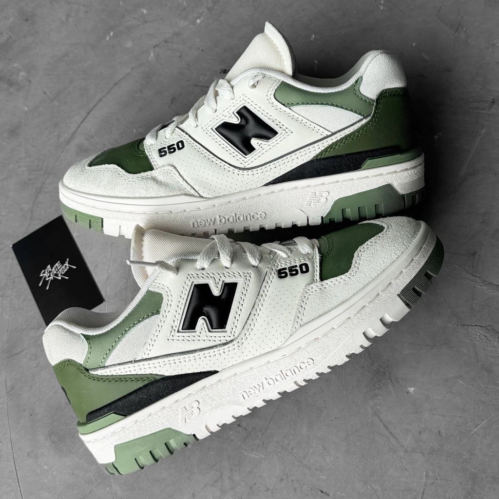 tênis new balance 550 bege verde