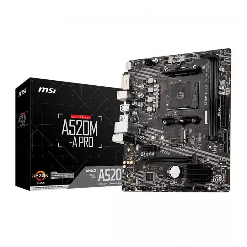placa mãe msi a520m-a pro am4 a520m
