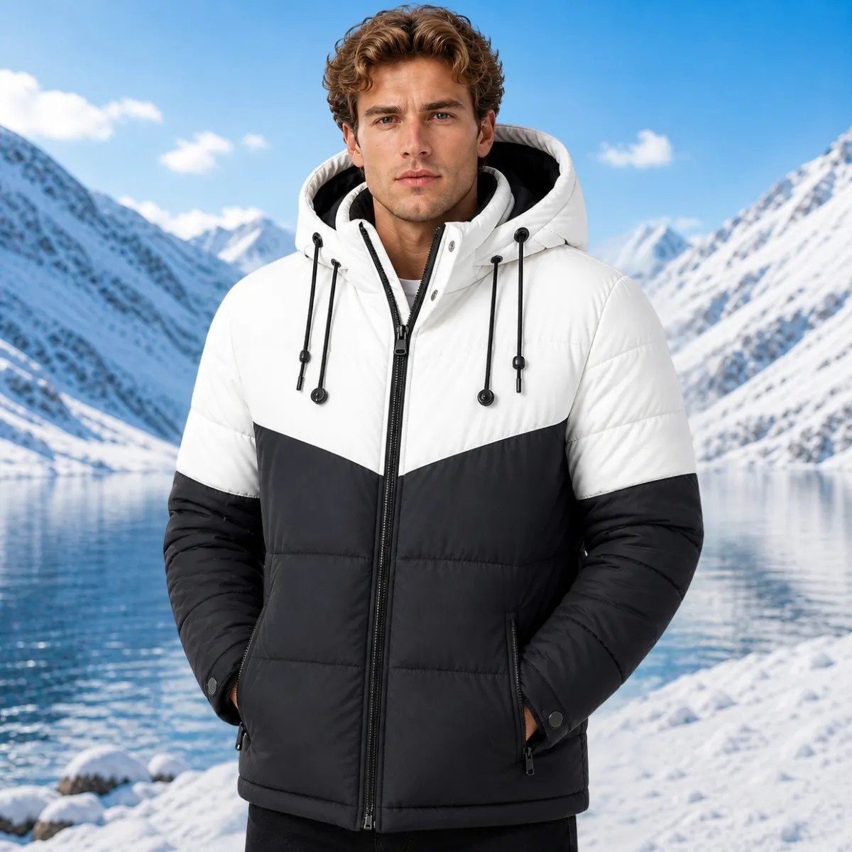 roupas jaqueta bobojaco forrada inverno intenso neve frio
