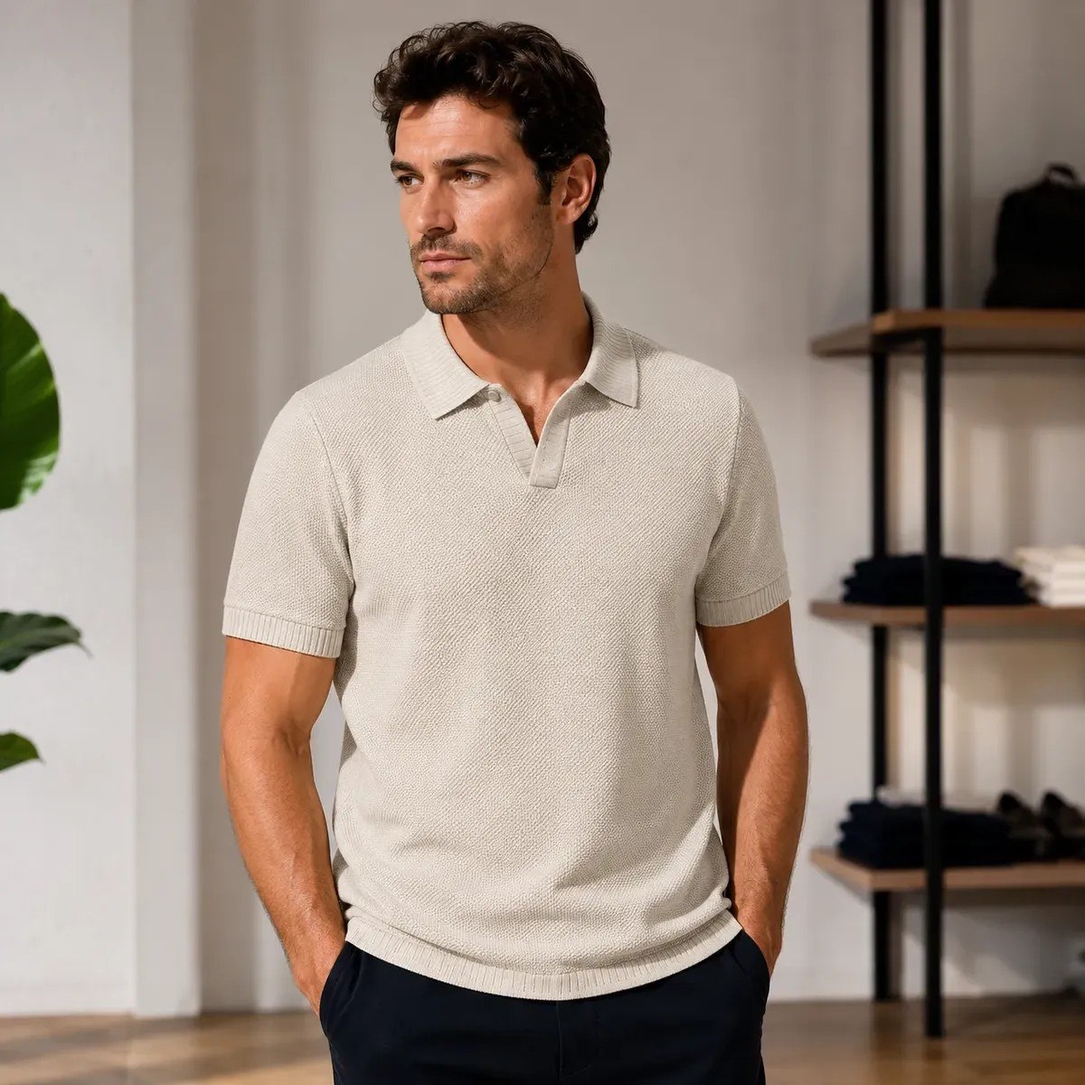 roupas hering camisa polo masculina trico leve respirável estilo