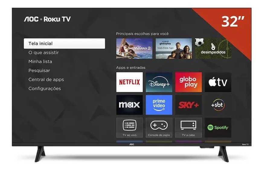 smart tv aoc dled 32 wi-fi roku tv quad core 32s5155/78g