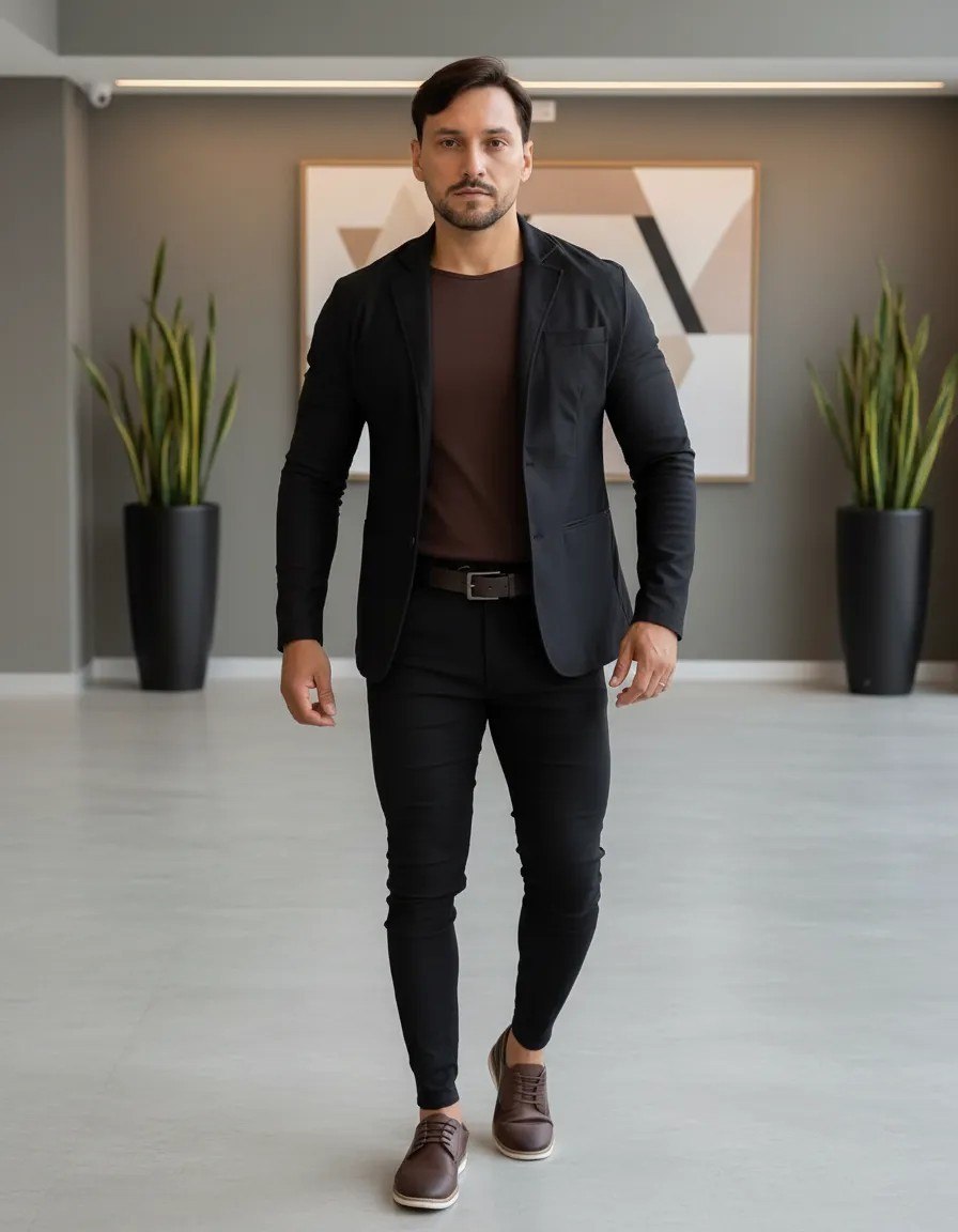 roupas conjunto masculino slim blazer calça corte italiano