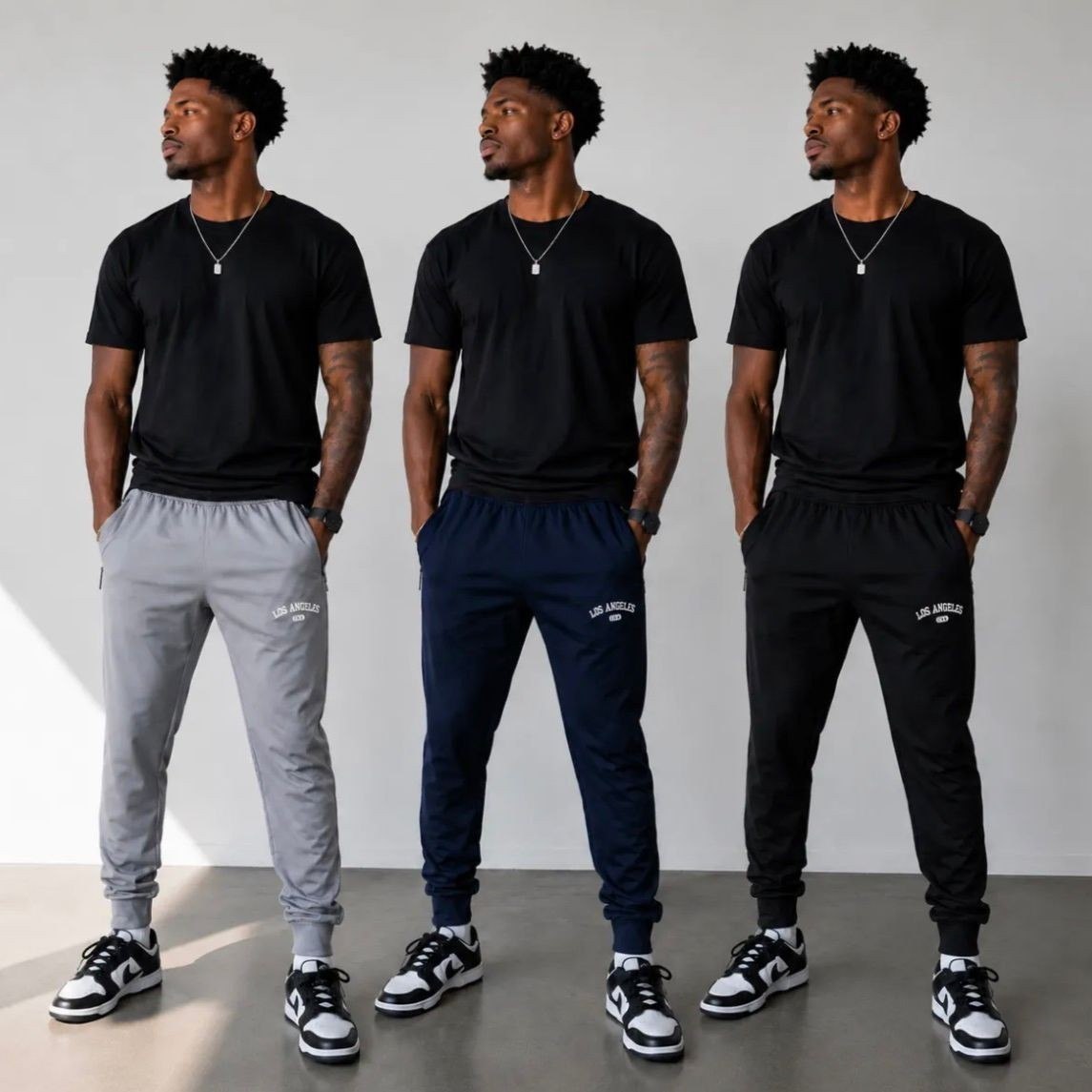 roupas chimpa calça jogger masculino kit 3 treino los angeles