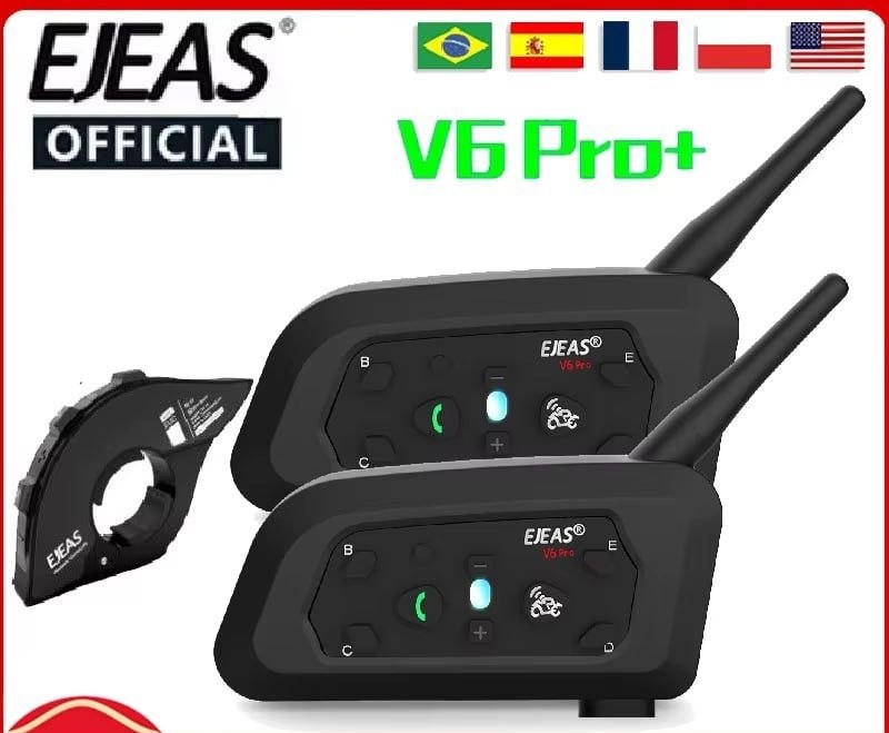 intercomunicador ejeas v6 pro+ kit 2 peças