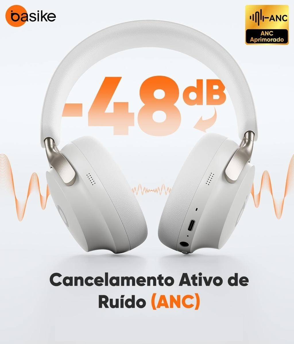 headphone basike bluetooth 5.4 com anc