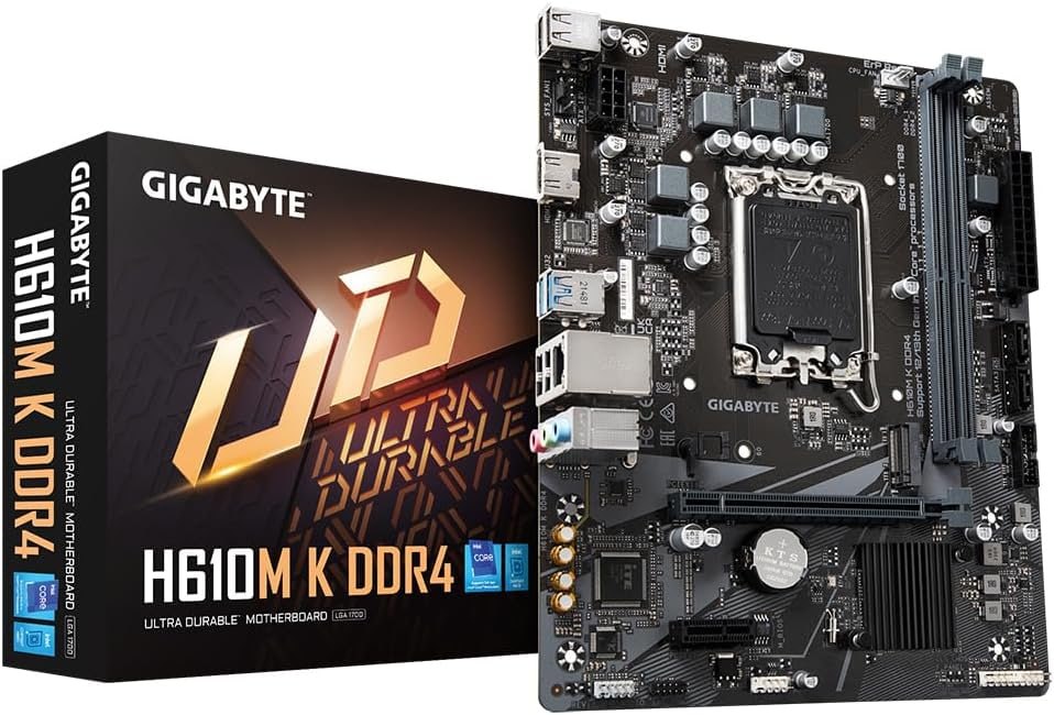 placa mãe gigabyte h610m k ddr4 lga 1700