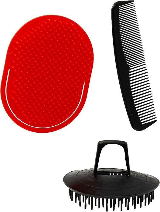 ZKMAGIC Hair Bonitinho Marilu Kit Hair Escova I - 1 Escova Oval 1 Escova Redonda 1 Pente Bolso Cores Sortidos