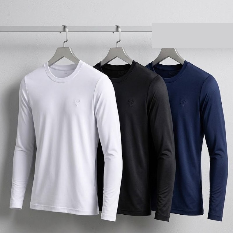 roupas demontie kit camisa masculina segunda pele proteção solar uv dry fit