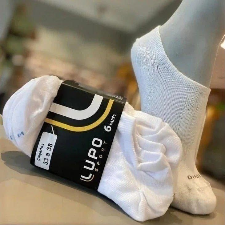 roupas lupo kit 6 pares meias sapatilha invisível sport