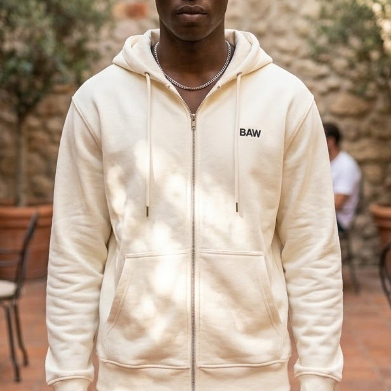 roupas baw hoodie zip patch logo off white