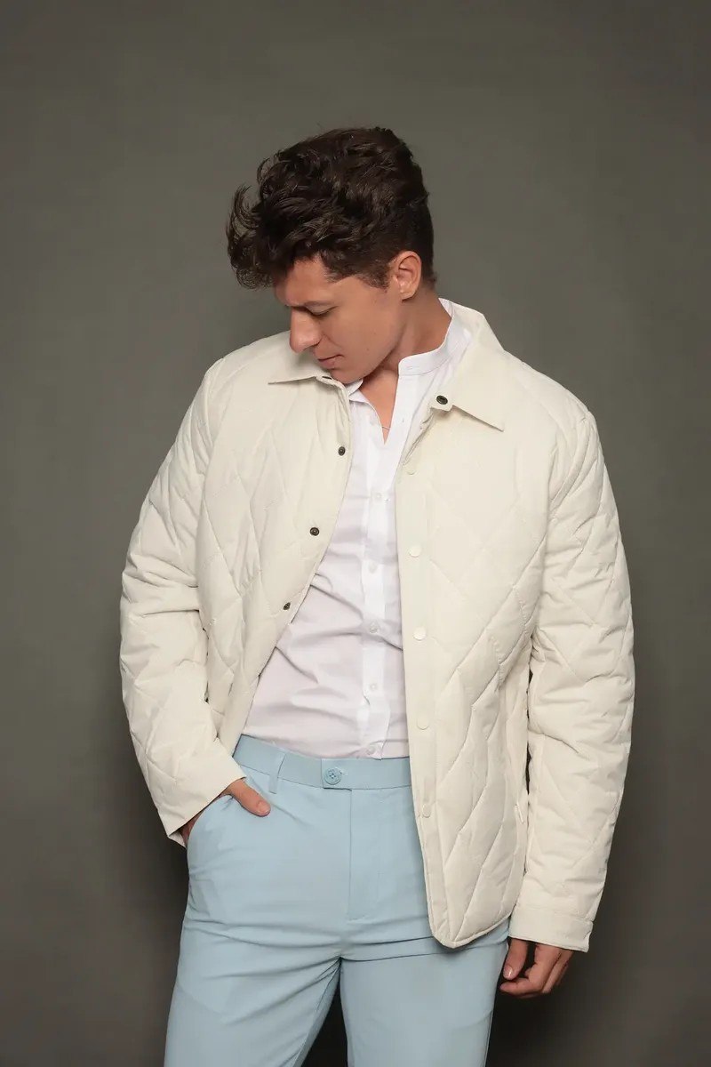 jaqueta per pochi bomber puffer forrada acolchoada premium off white