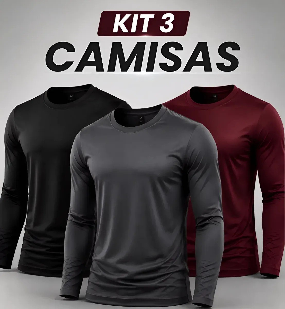 roupas demontie kit camisa masculina segunda pele proteção solar uv dry fit
