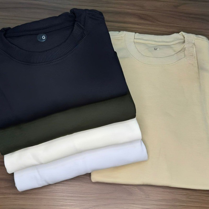 roupas kit 4 camisas camiseta básica lisa 100 algodão premium 30 1