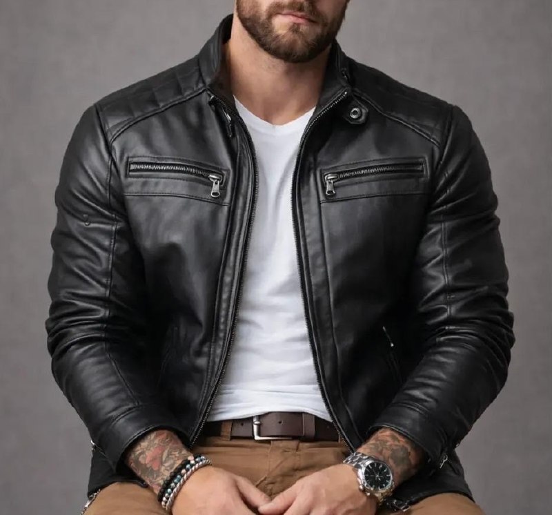 roupas casaco couro masculino forrada slim