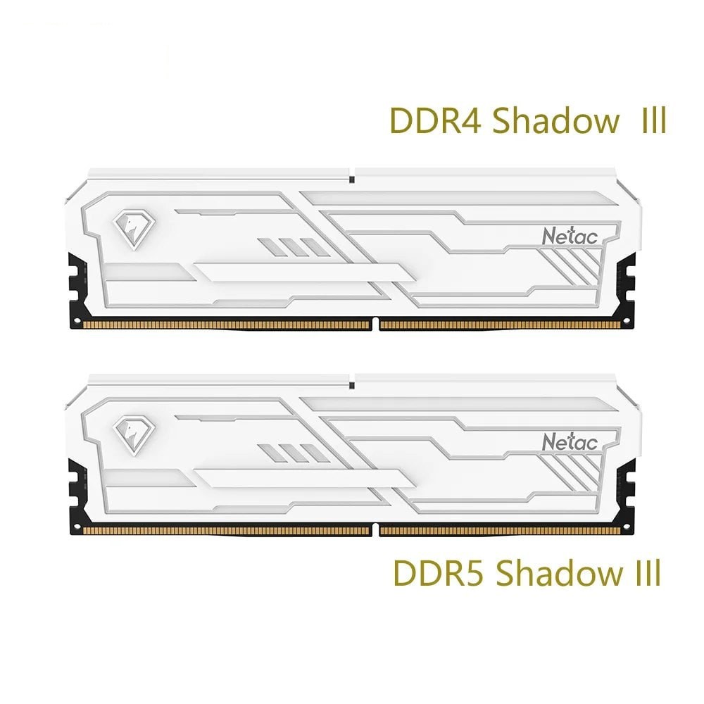memória RAM netac shadow iii 16gb 3200 mhz branca