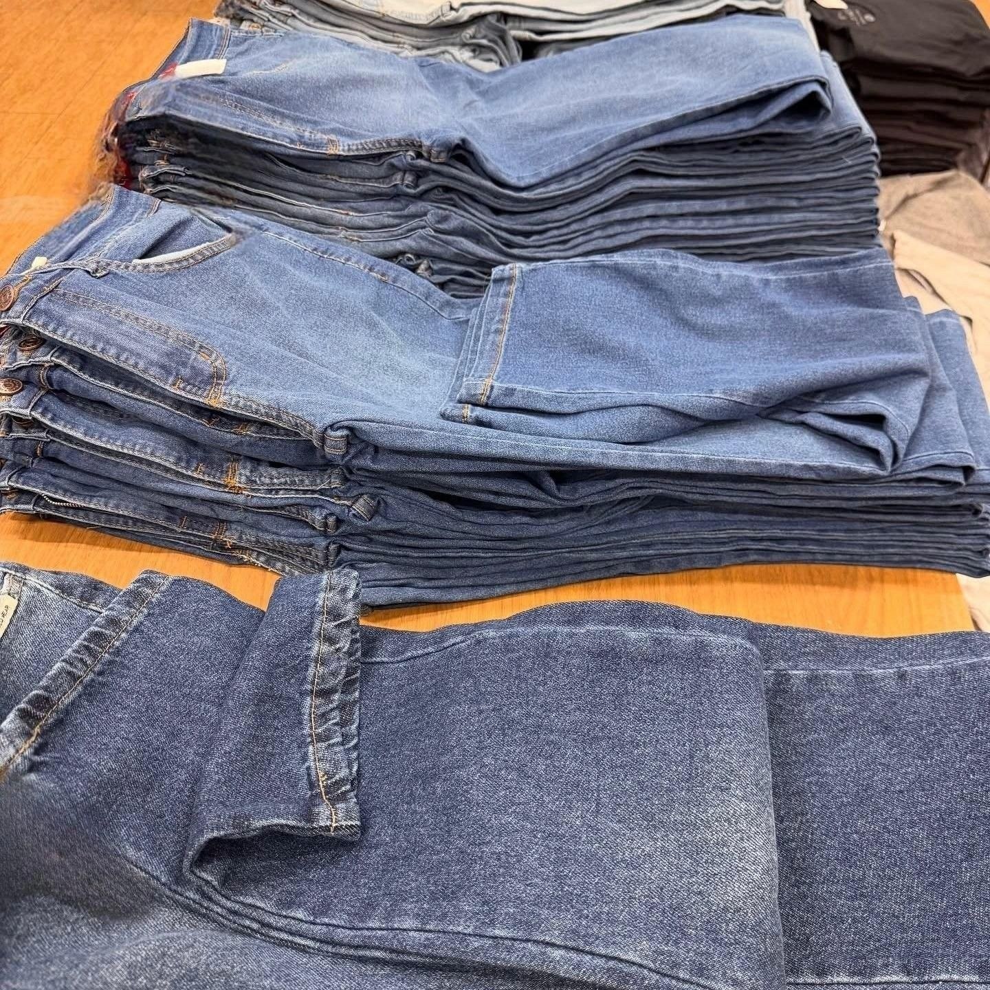 roupas heyju kit 3 calça jeans masculina slim com lycra elastano original