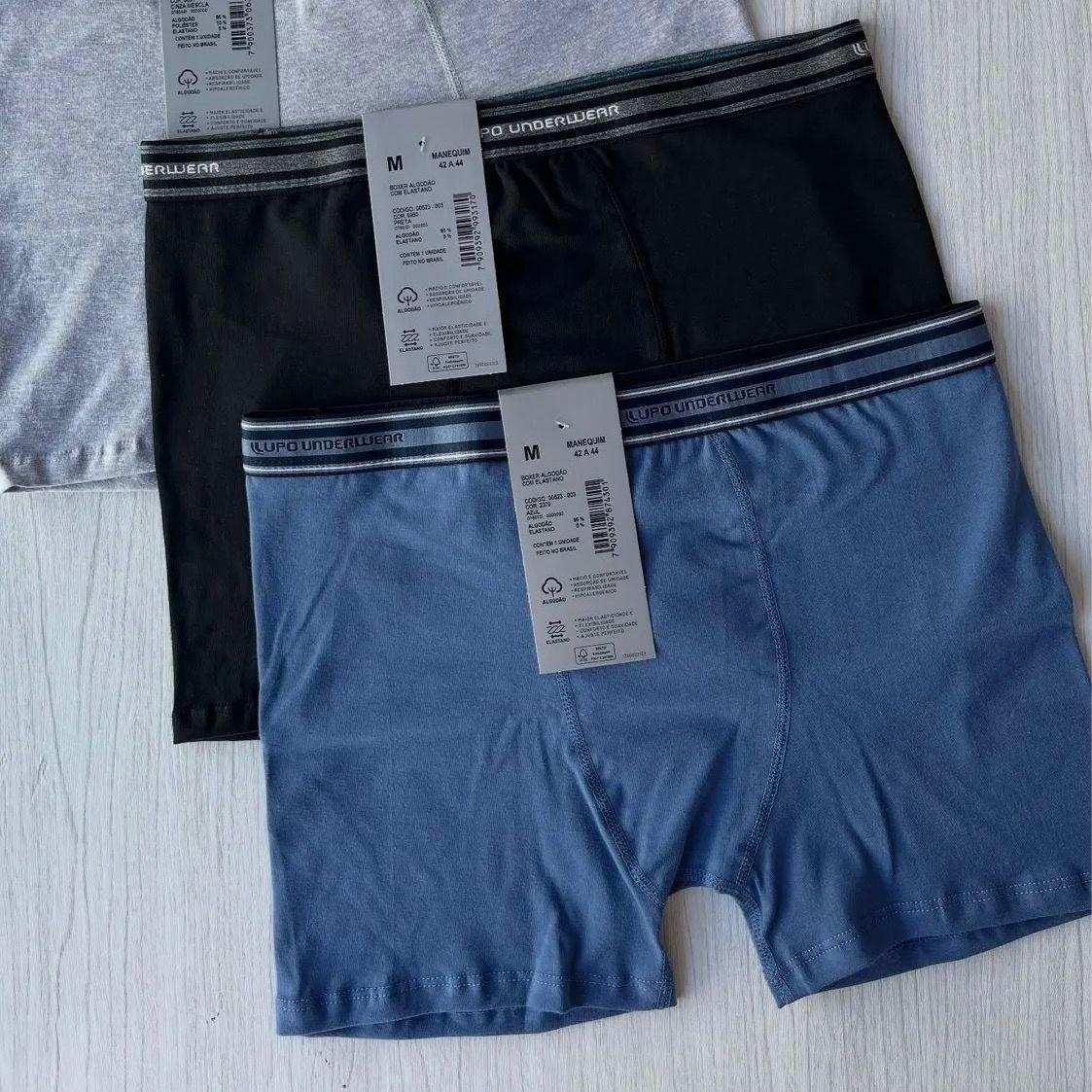 roupas íntimas lupo kit 10 cuecas boxer algodão
