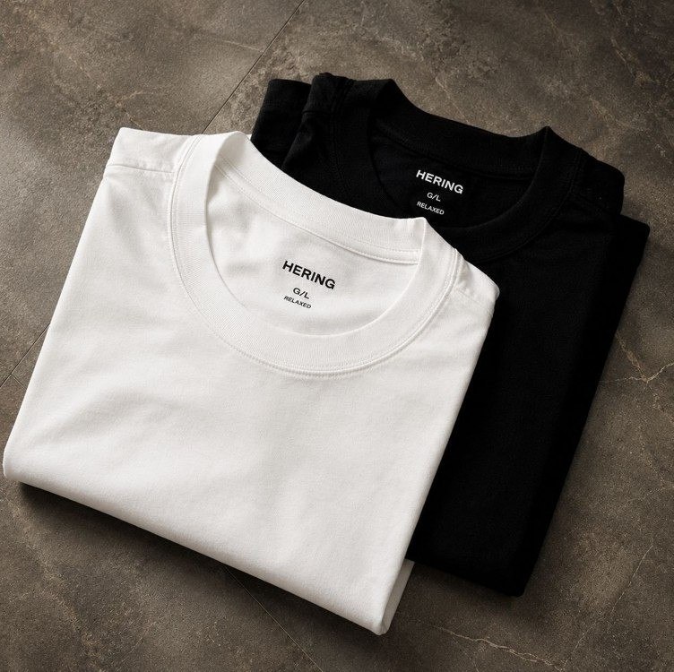 roupas hering kit com 2 camisetas masculinas básicas slim
