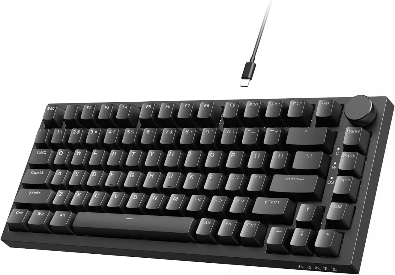 teclado mecânico ajazz ak820 controle de botão cnc