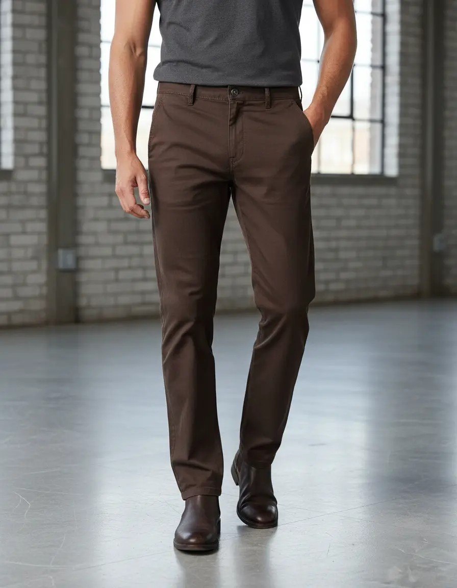 roupas calça sarja masculina alfaiataria bolso faca tradicional