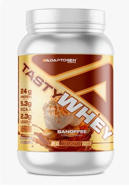 suplementos adaptogen science tasty whey 3w gourmet whey protein banoffee 900g