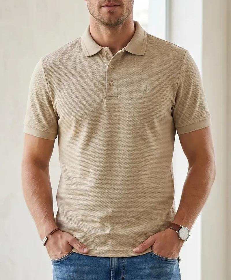 roupas polo wear polo piquet texturizada azul-claro m