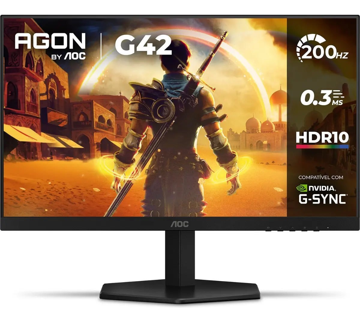 monitores aoc agon g42 24g42he 200hz 0,3ms ips 24